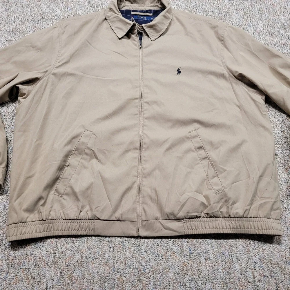 Polo Ralph Lauren Mens 3XLT Tan Beige Bi-Swing Jacket Windbreaker Big and Tall‎